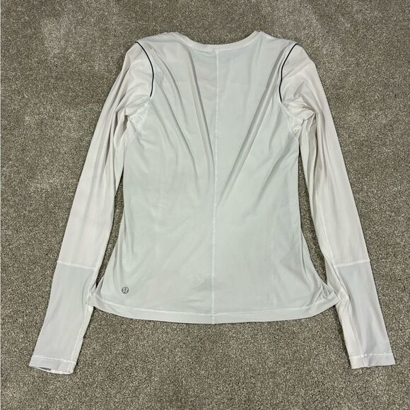 OG Lululemon Swiftly Tech Long Sleeve W/ Thumbholes Crew White Size 6 - Picture 2 of 5